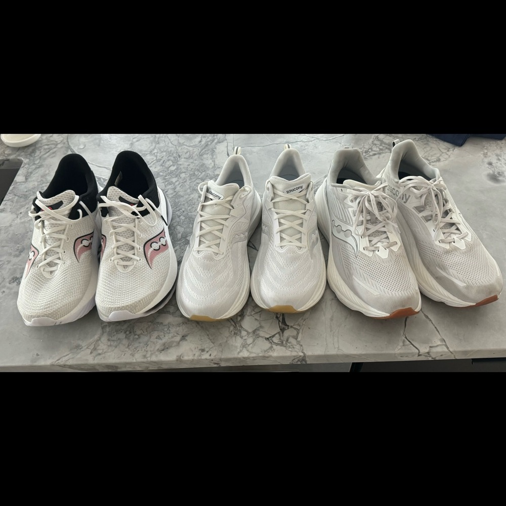 SAUCONY RUNNING SHOE BUNDLE - Tempus 2, Hurricane 24 & Kinvara Pro - Size US 14